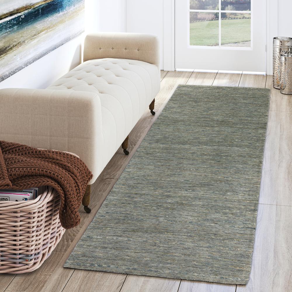 Addison Heather Multi-tonal Solid Steel 2’3" x 7’6" Runner Rug