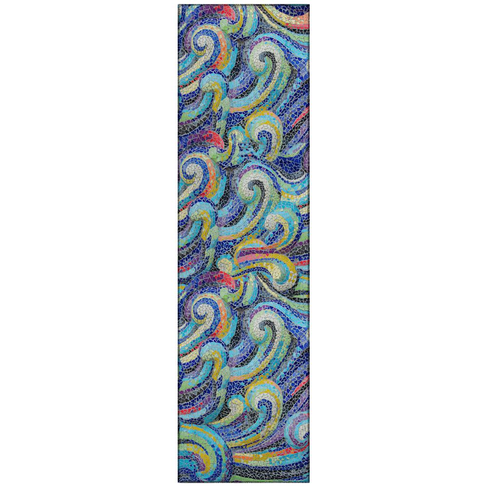 Indoor/Outdoor Surfside ASR44 Ocean Washable 2'3" x 7'6" Runner Rug