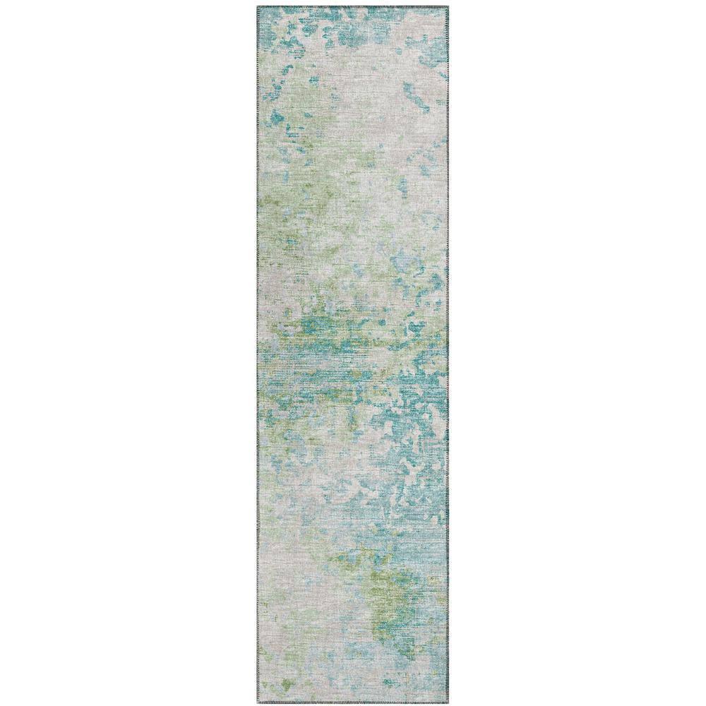 Indoor/Outdoor Accord AAC35 Green Washable 2'3" x 7'6" Runner Rug
