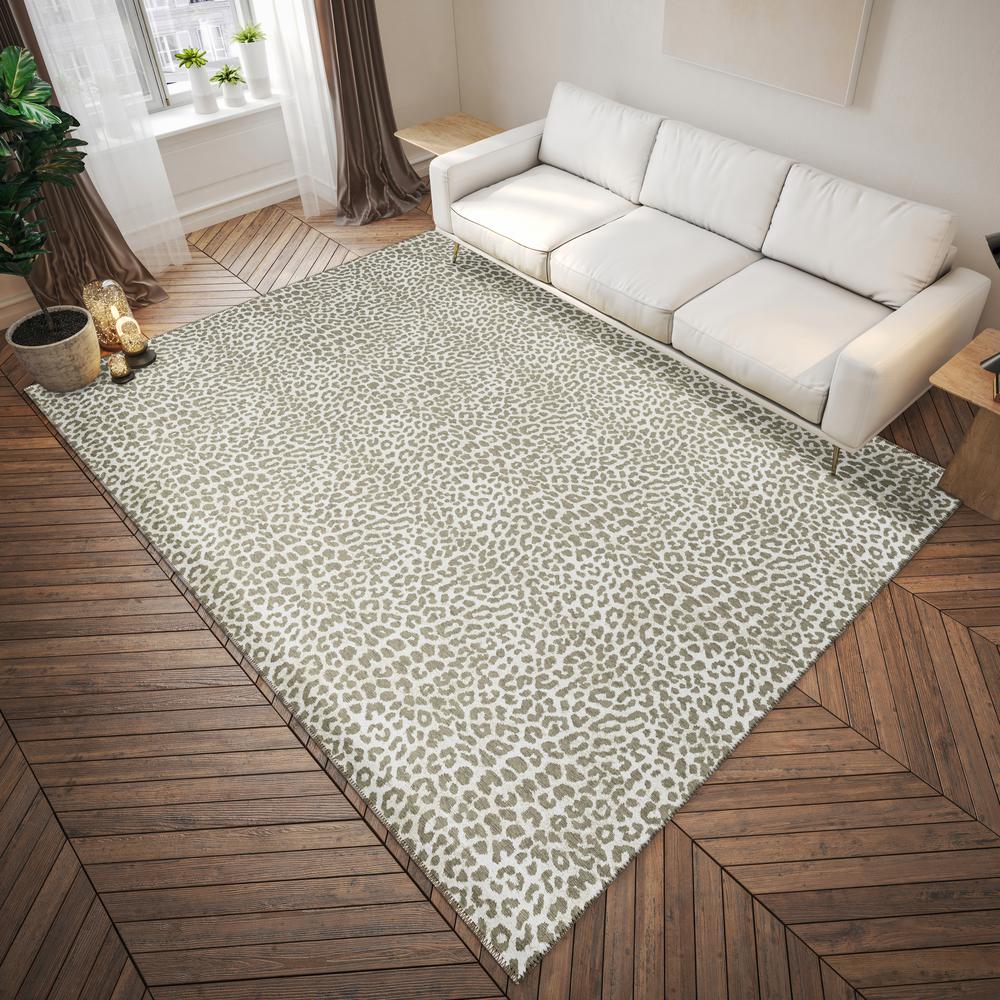 Safari Taupe Animal Animal Print 10' x 14' Area Rug Taupe ASF32