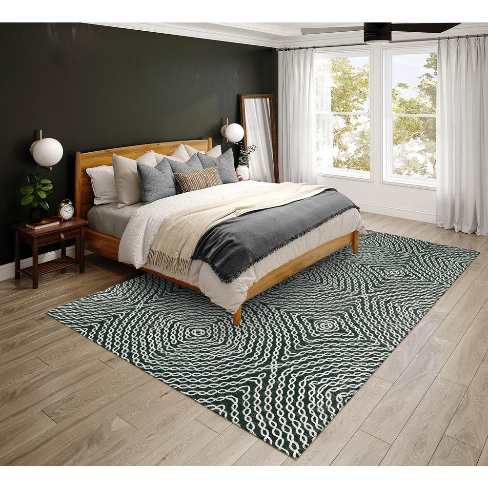 Bravado Shadow Transitional Geometric 10' x 14' Area Rug Shadow ABV33