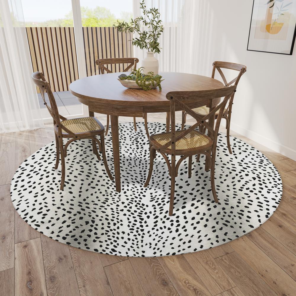 Safari Pearl Animal Animal Print 8' x 8' Area Rug Pearl ASF33