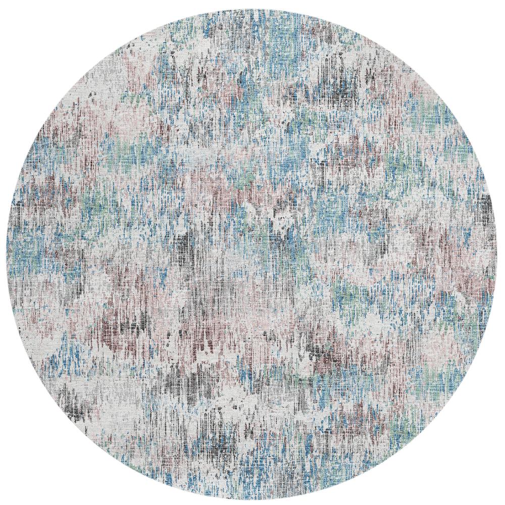 Indoor/Outdoor Accord AAC31 Multi Washable 8' x 8' Round Rug