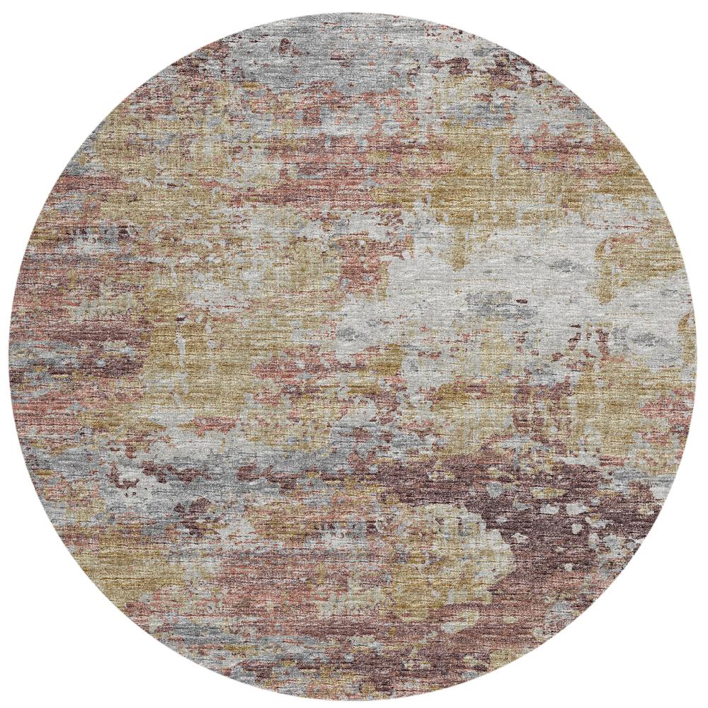 Indoor/Outdoor Accord AAC34 Multi Washable 8' x 8' Round Rug
