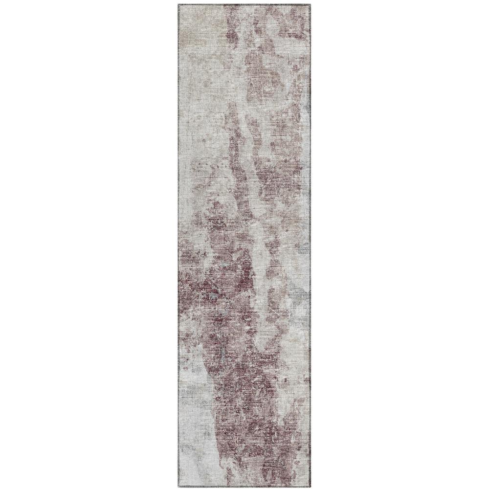 Indoor/Outdoor Accord AAC33 Plum Washable 2'3" x 7'6" Runner Rug