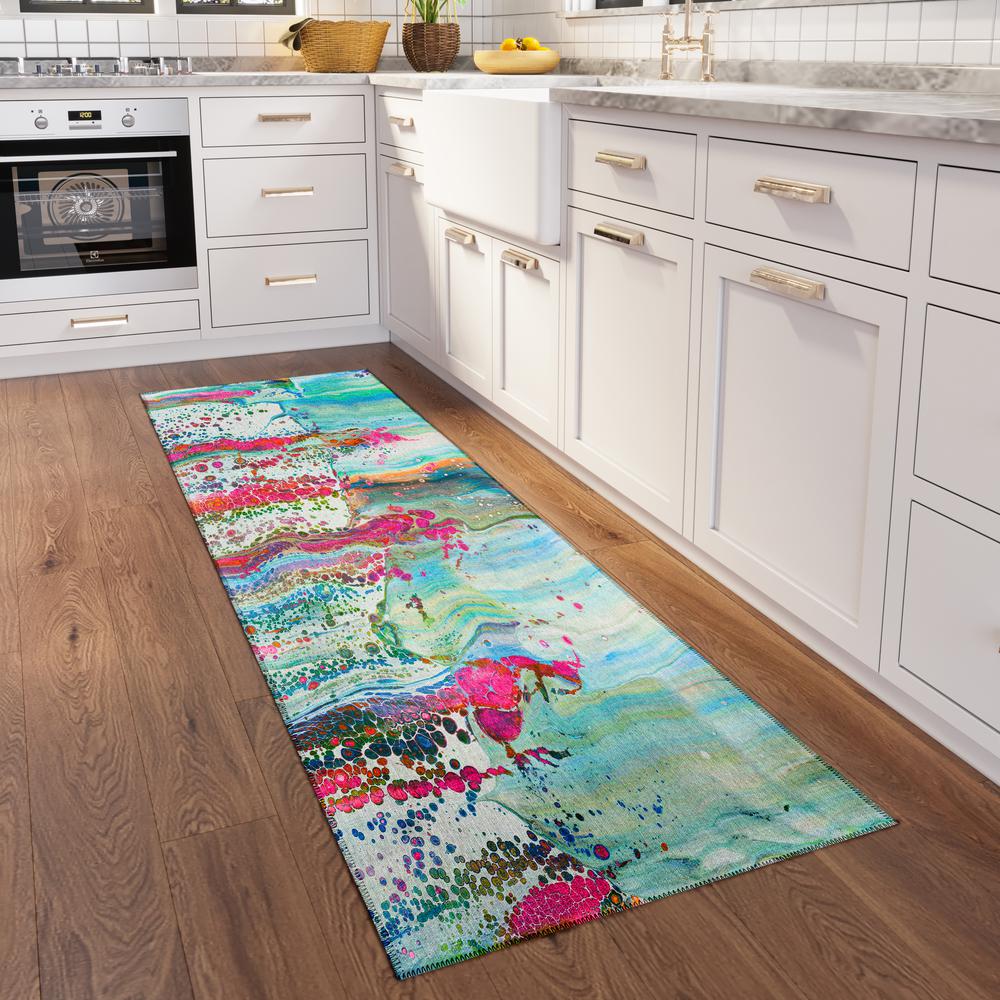 Karina Melody Modern Abstract 2'3" x 7'6" Runner Rug Melody AKC32