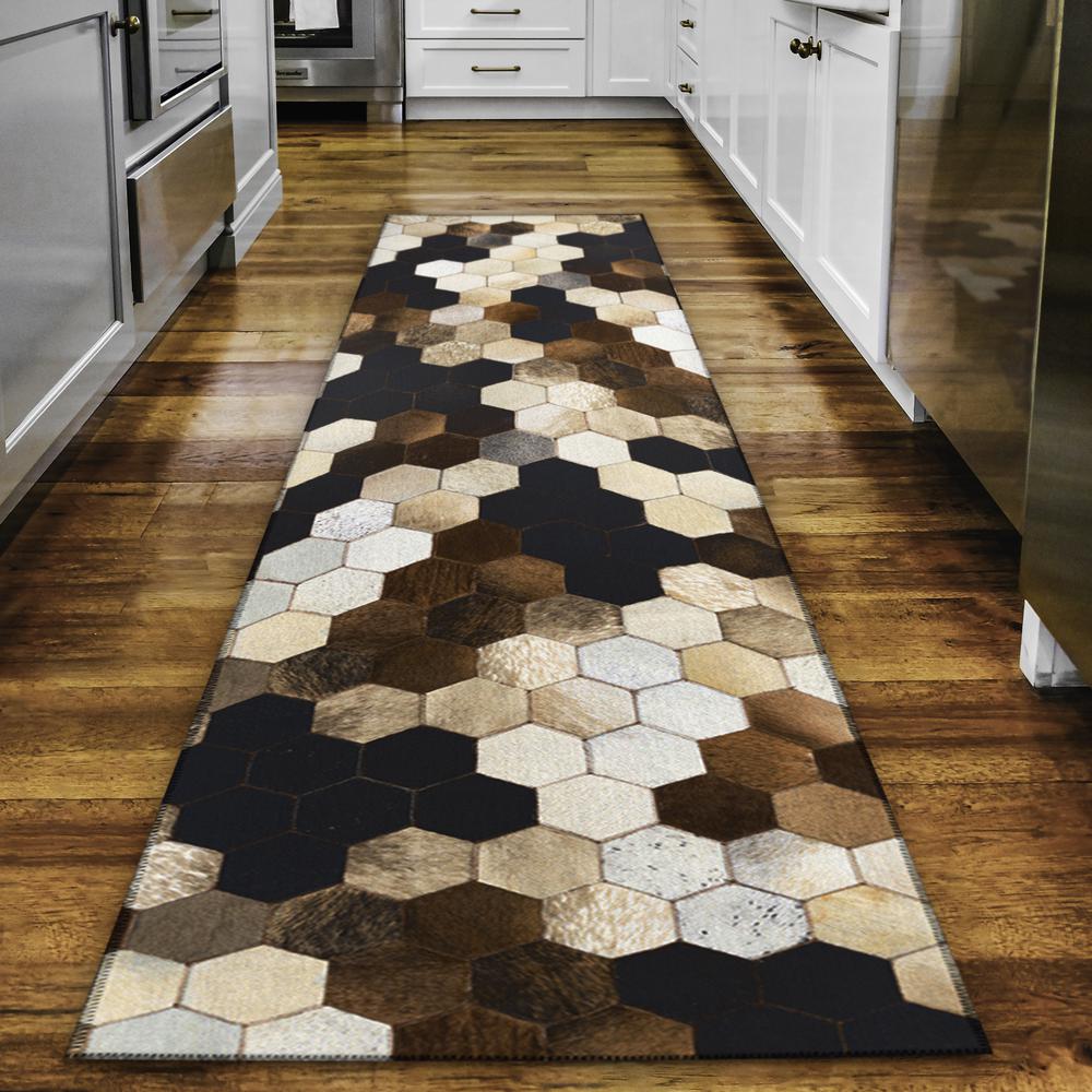 Laredo Multi Animal Patchwork 2'3" x 7'6" Runner Rug Multi ALR39