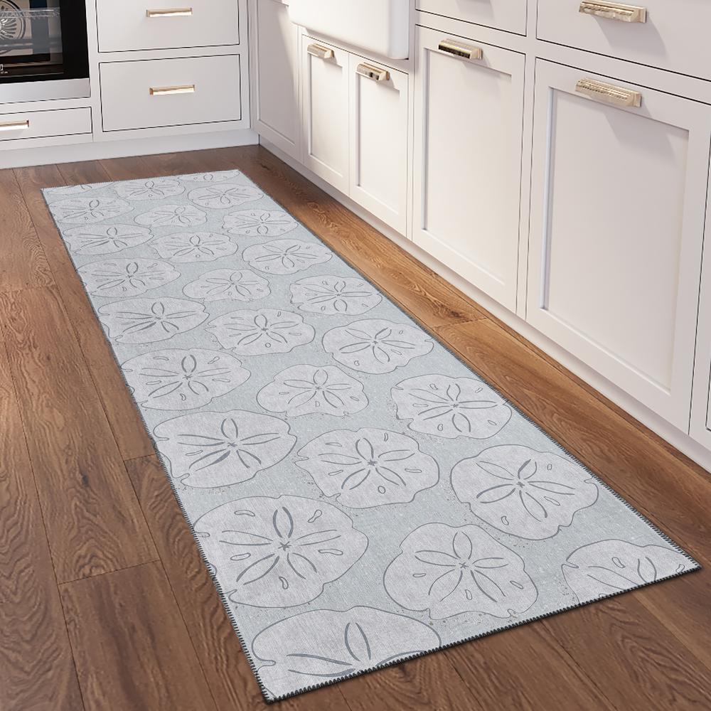 Indoor/Outdoor Surfside ASR40 Gray Washable 2'3" x 7'6" Runner Rug