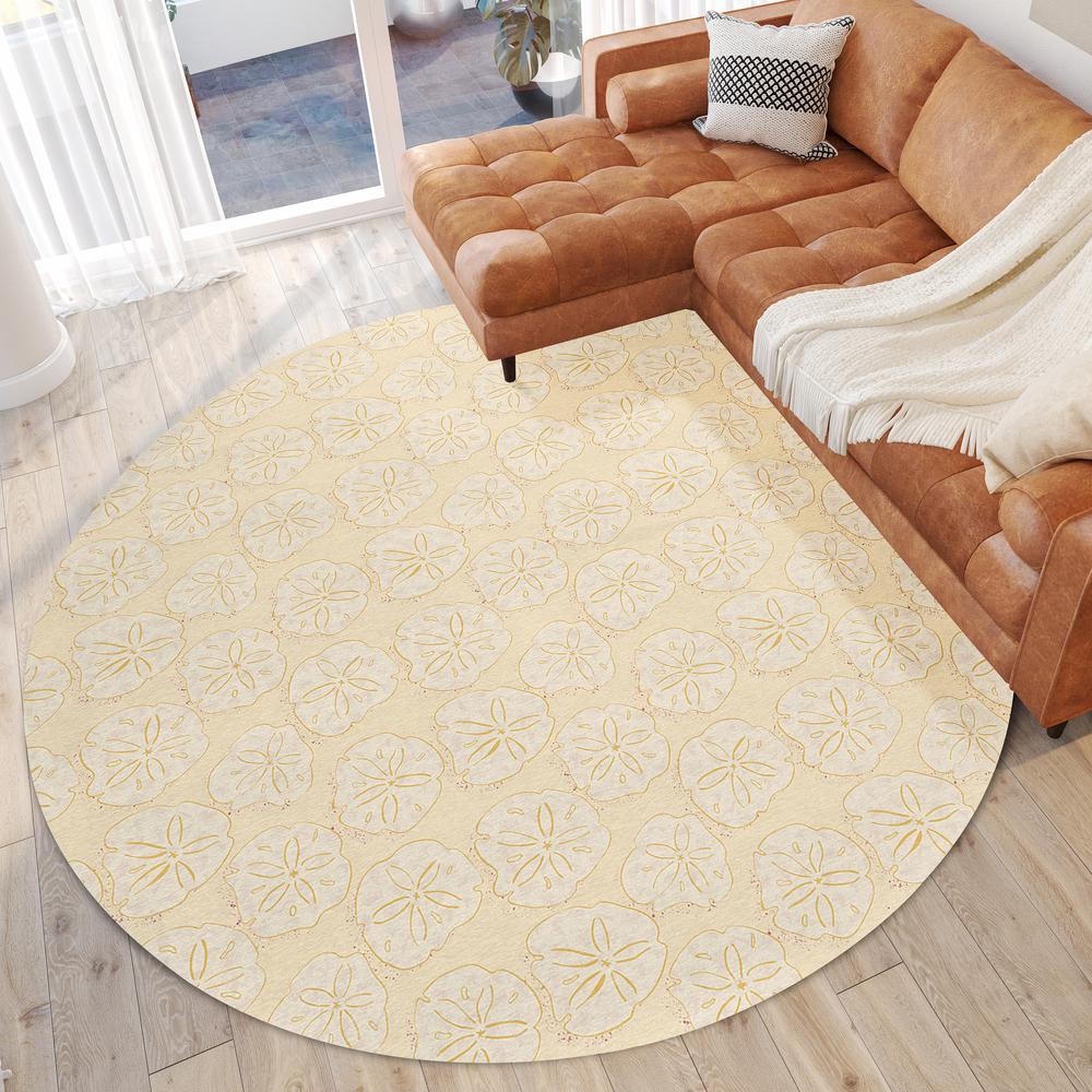 Indoor/Outdoor Surfside ASR40 Sand Washable 8' x 8' Round Rug