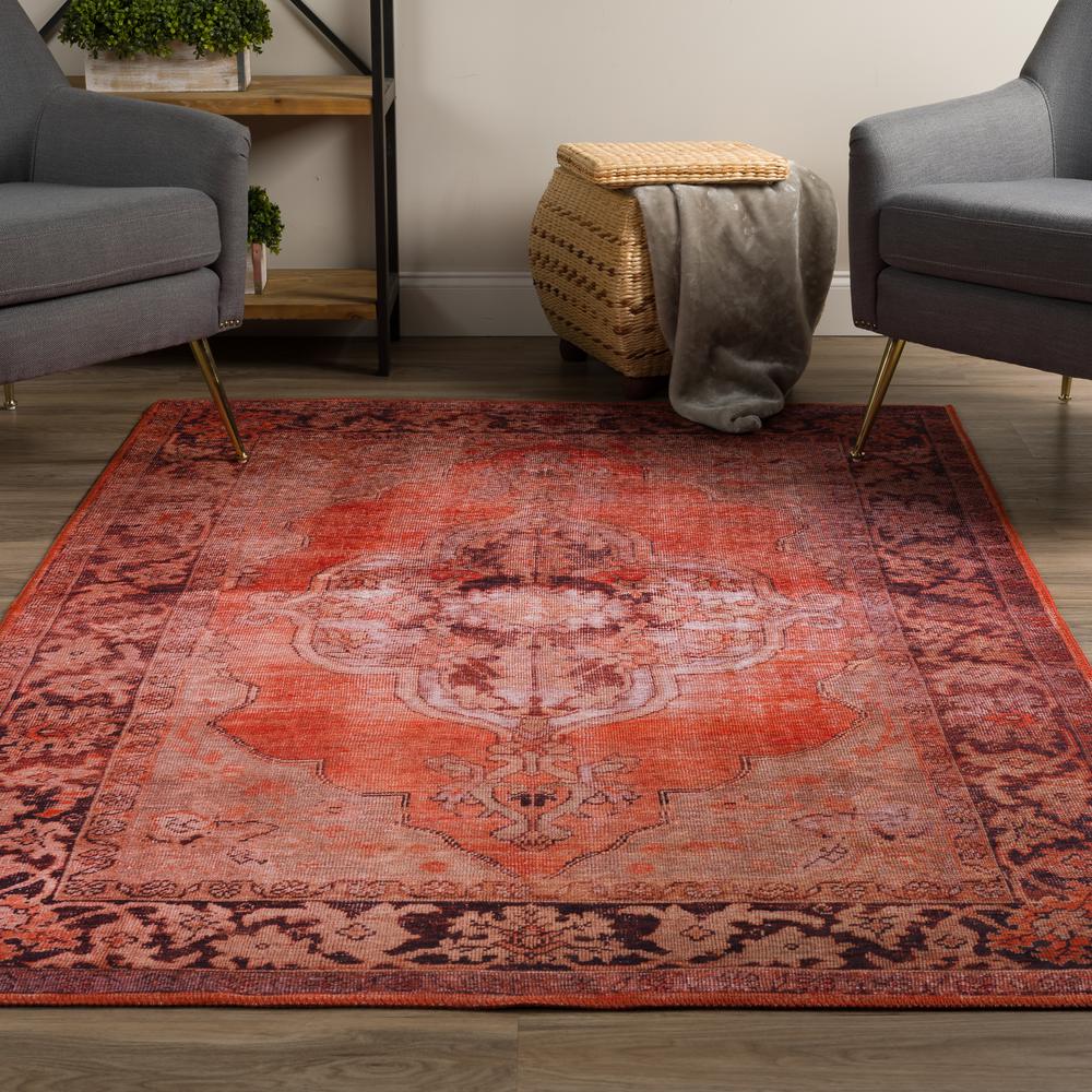 Kensington AKE36PA9X13 Red, Area Rug