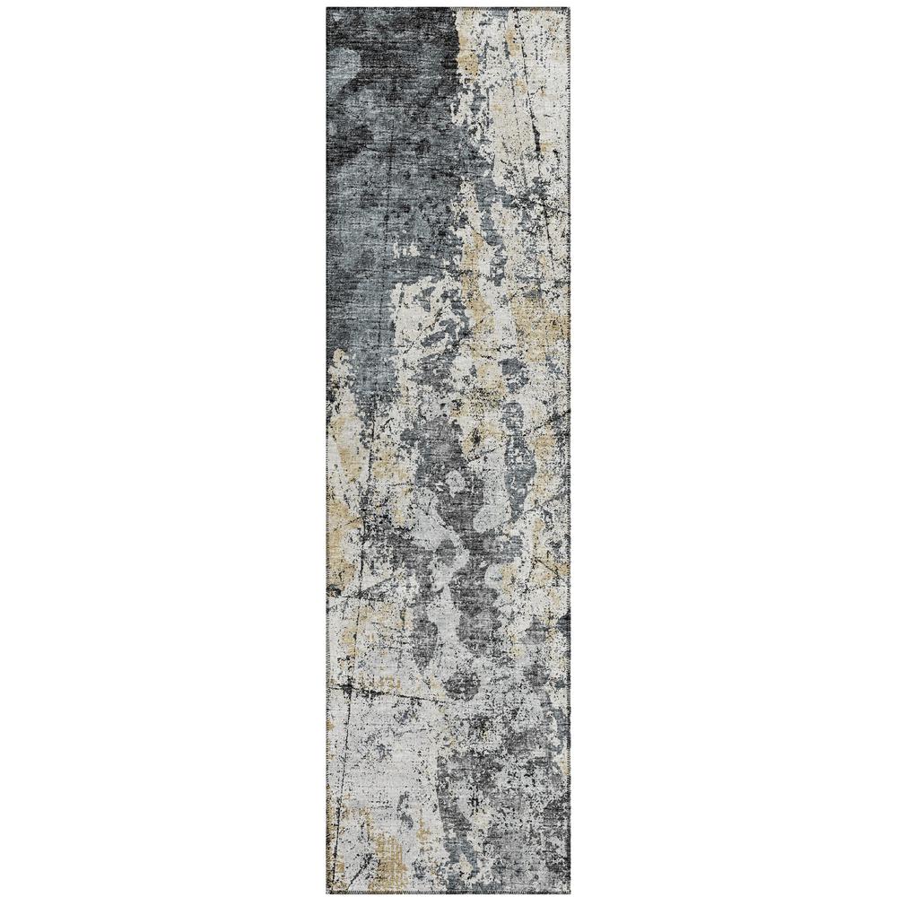 Indoor/Outdoor Accord AAC33 Black Washable 2'3" x 7'6" Runner Rug