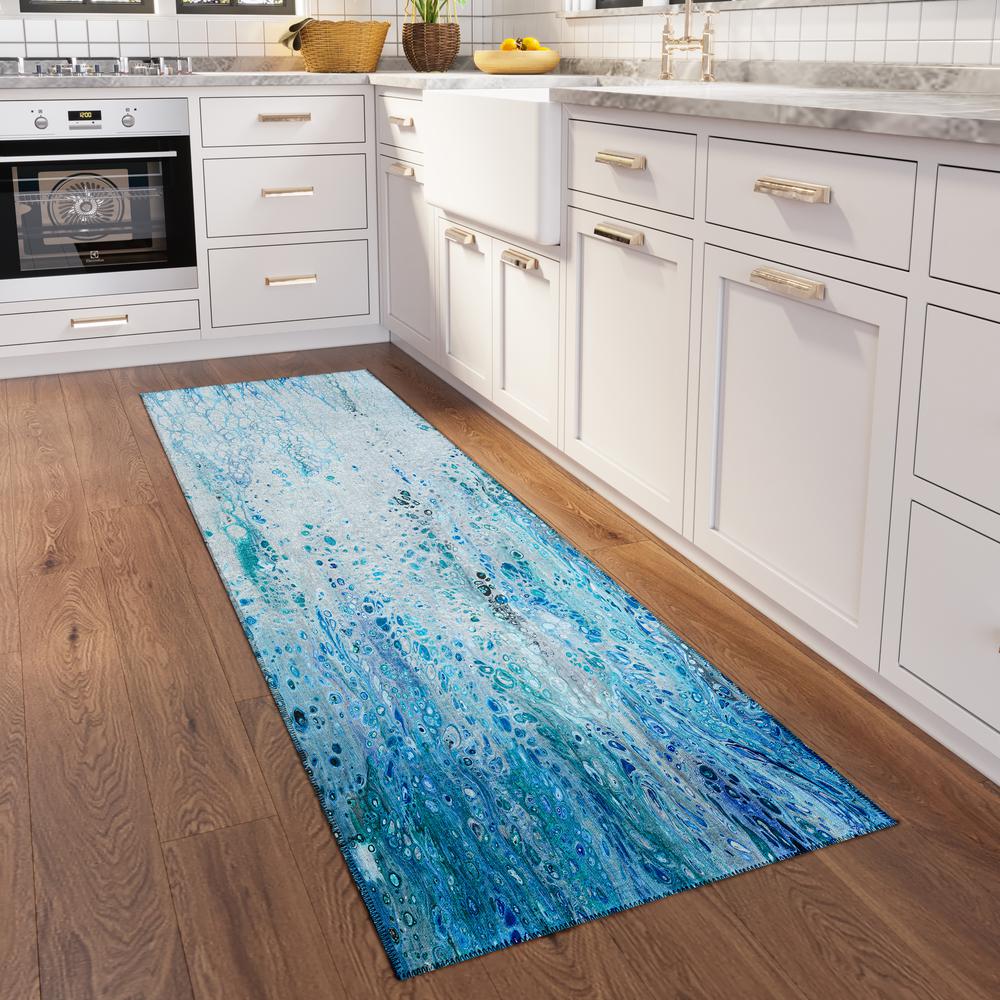 Karina Shoreline Modern Abstract 2'3" x 7'6" Runner Rug Shoreline AKC48