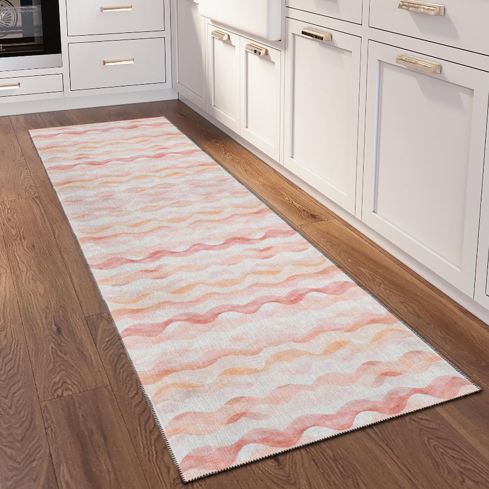 Indoor/Outdoor Surfside ASR46 Peach Washable 2'3" x 7'6" Runner Rug