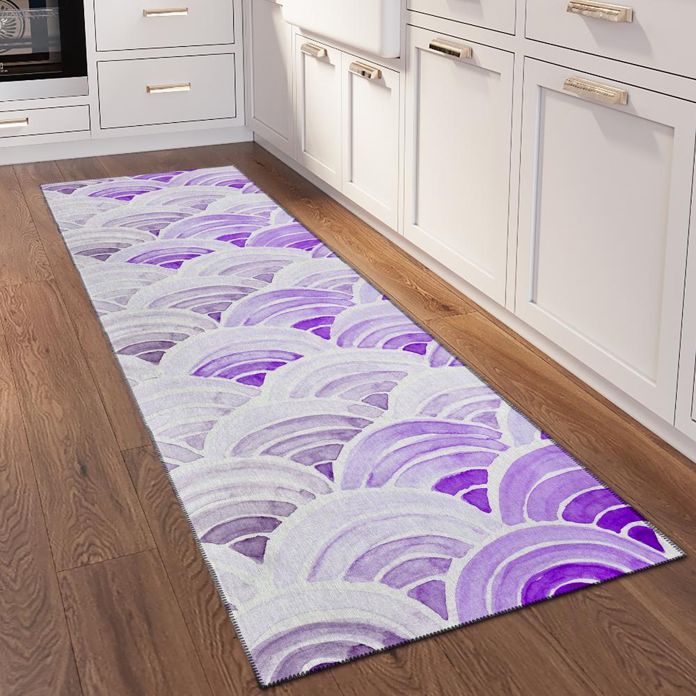 Indoor/Outdoor Surfside ASR35 Purple Washable 2'3" x 7'6" Runner Rug