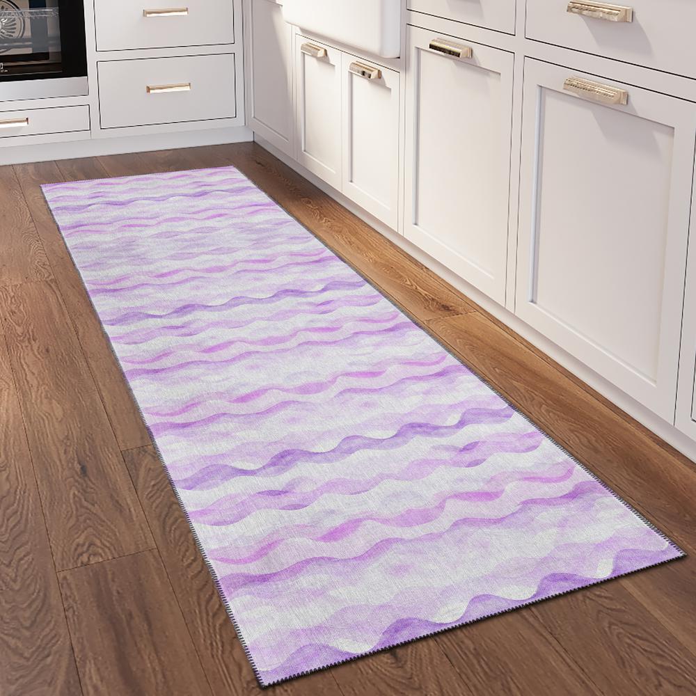 Indoor/Outdoor Surfside ASR46 Purple Washable 2'3" x 7'6" Runner Rug