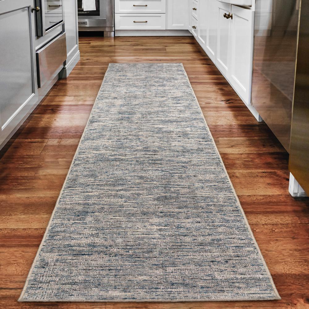 Addison Villager Active Solid Blue 2’3" x 7’6" Runner Rug