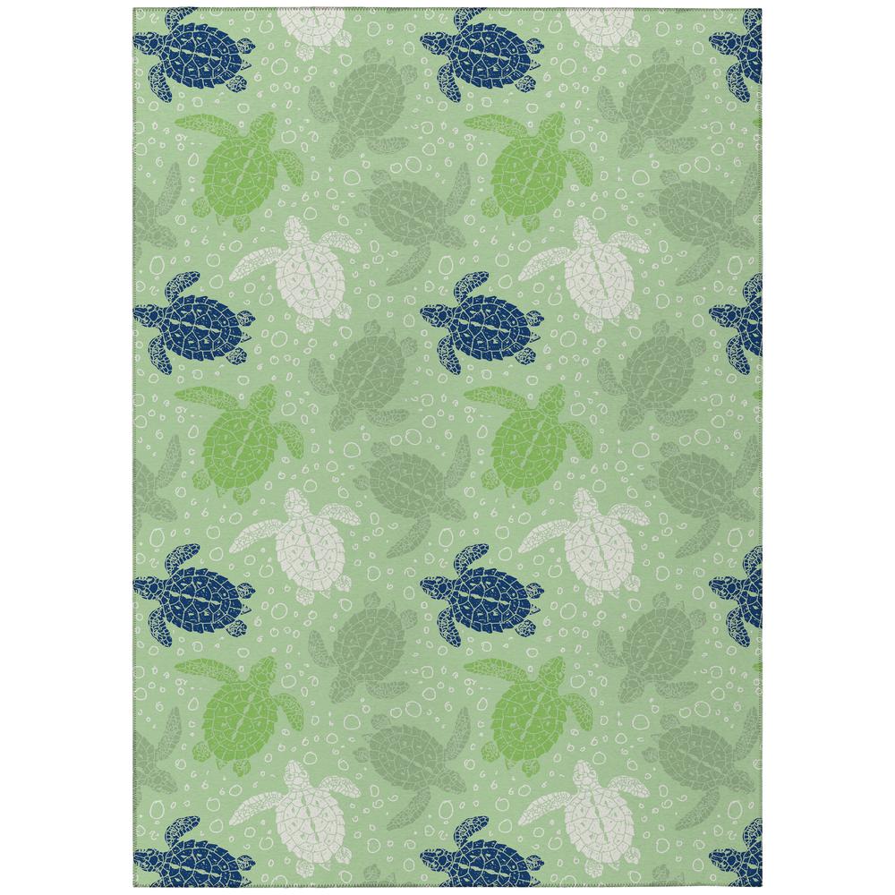 Indoor/Outdoor Surfside ASR43 Green Washable 10' x 14' Rug