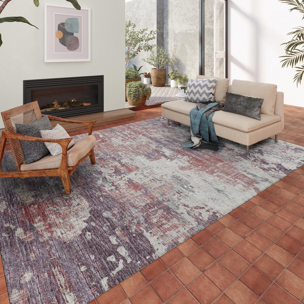 Indoor/Outdoor Accord AAC34 Pink Washable 10' x 14' Rug