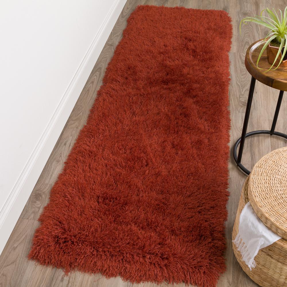 Addison Aurora Deeply Complex Modern Spice Shag 2’3" x 7’6" Runner Rug