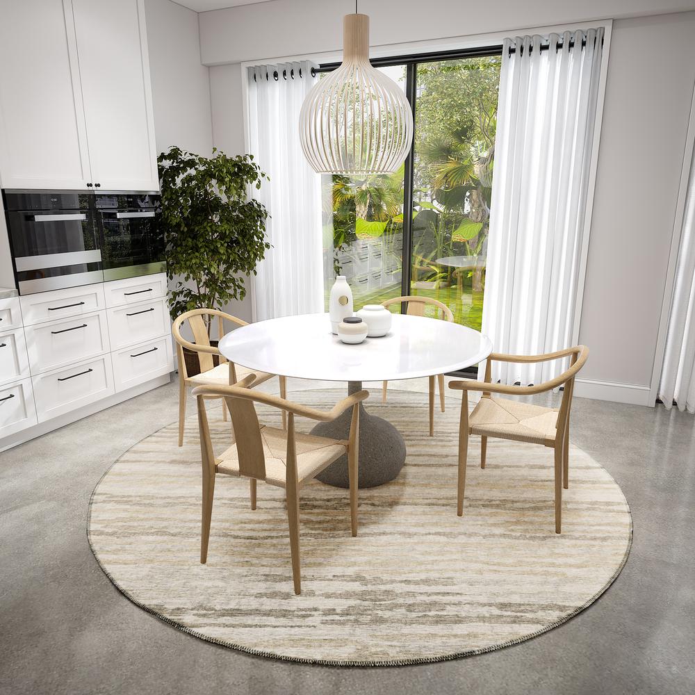 Bravado Baja Contemporary Stripe 8' x 8' Area Rug Baja ABV34