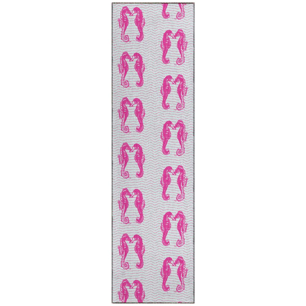 Indoor/Outdoor Surfside ASR45 Pink Washable 2'3" x 7'6" Runner Rug