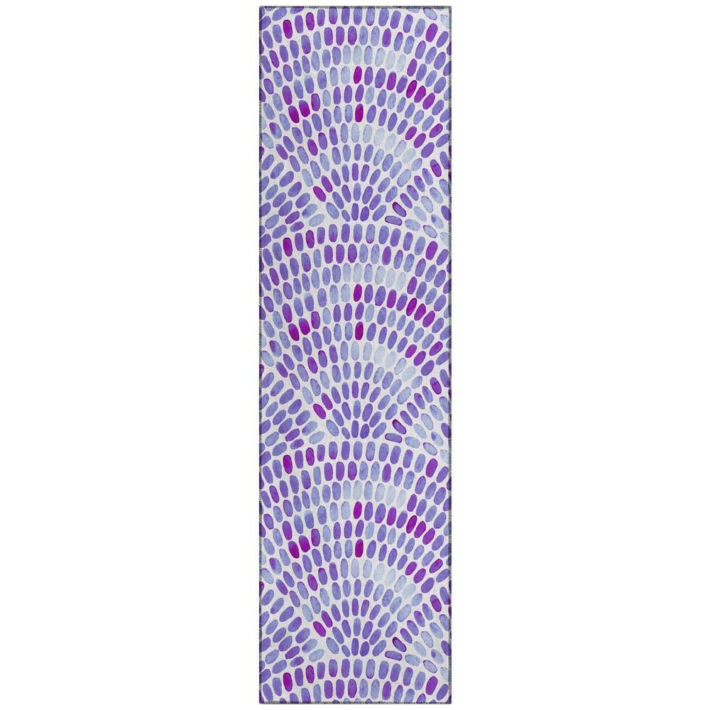 Indoor/Outdoor Surfside ASR37 Purple Washable 2'3" x 7'6" Runner Rug