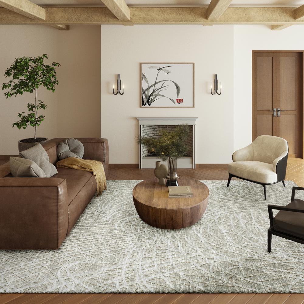 Rylee Beige Transitional Abstract 10' x 14' Area Rug Beige ARY32