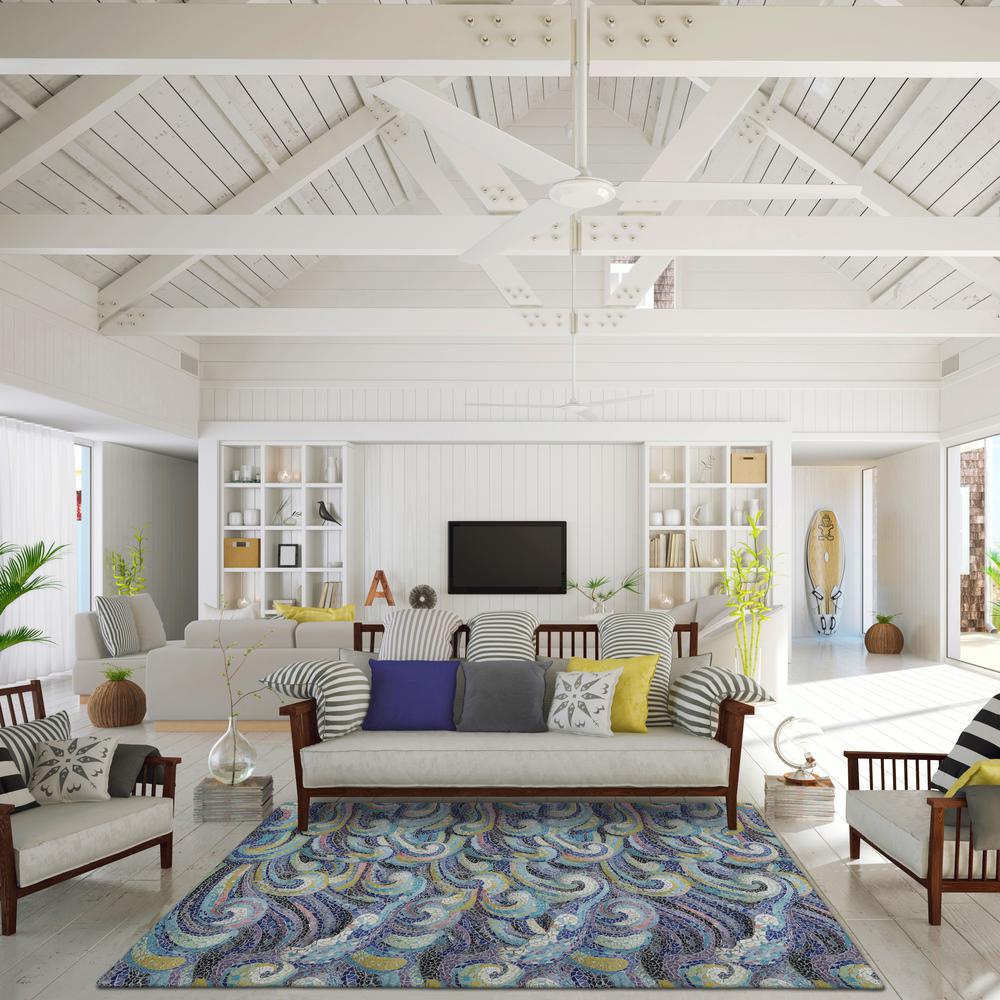 Indoor/Outdoor Surfside ASR44 Stormy Washable 10' x 14' Rug