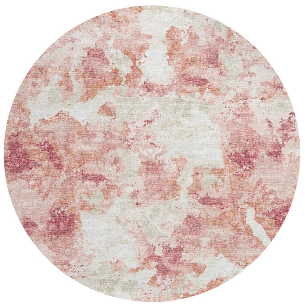 Indoor/Outdoor Accord AAC32 Pink Washable 8' x 8' Round Rug