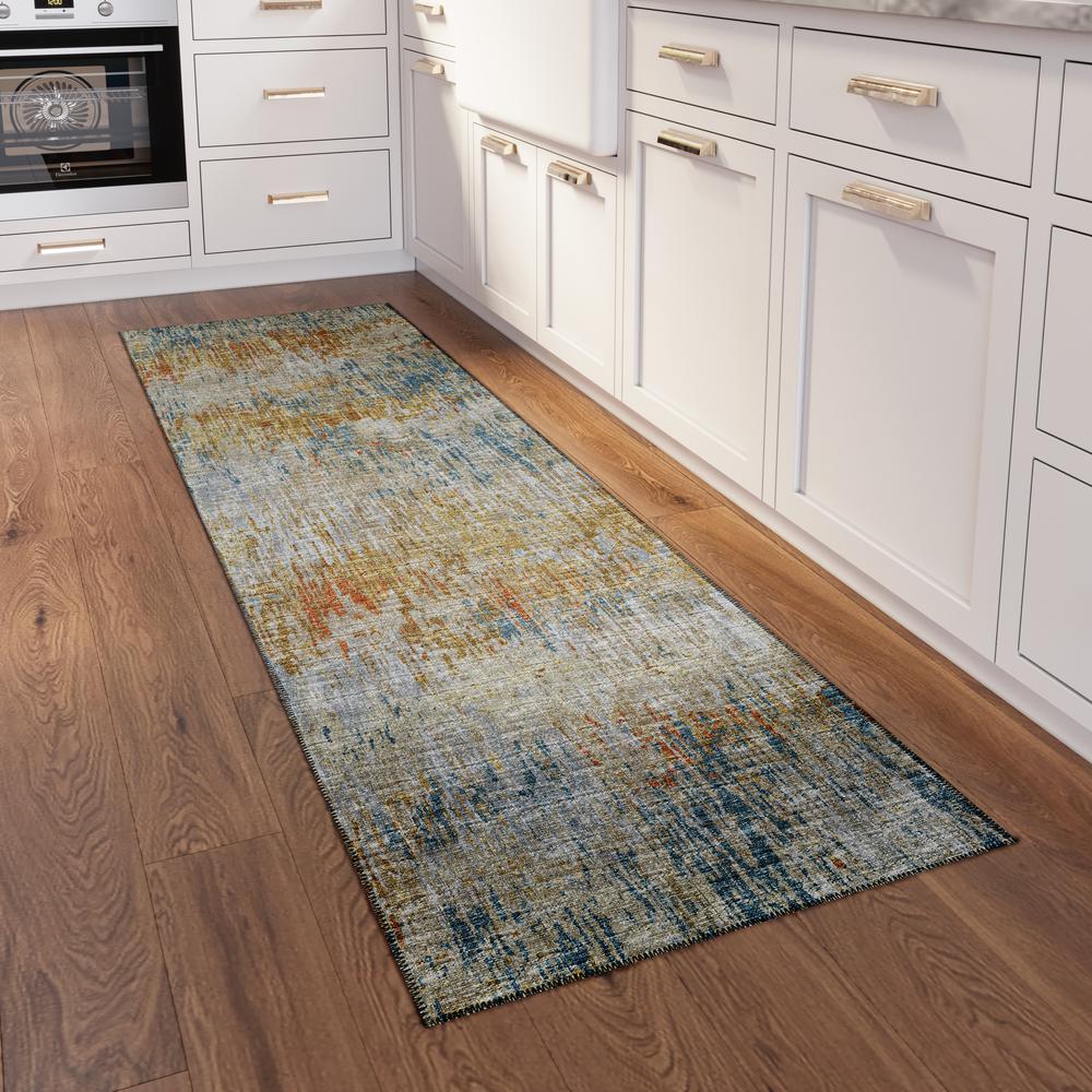 Indoor/Outdoor Accord AAC31 Gilded Washable 2'3" x 7'6" Runner Rug