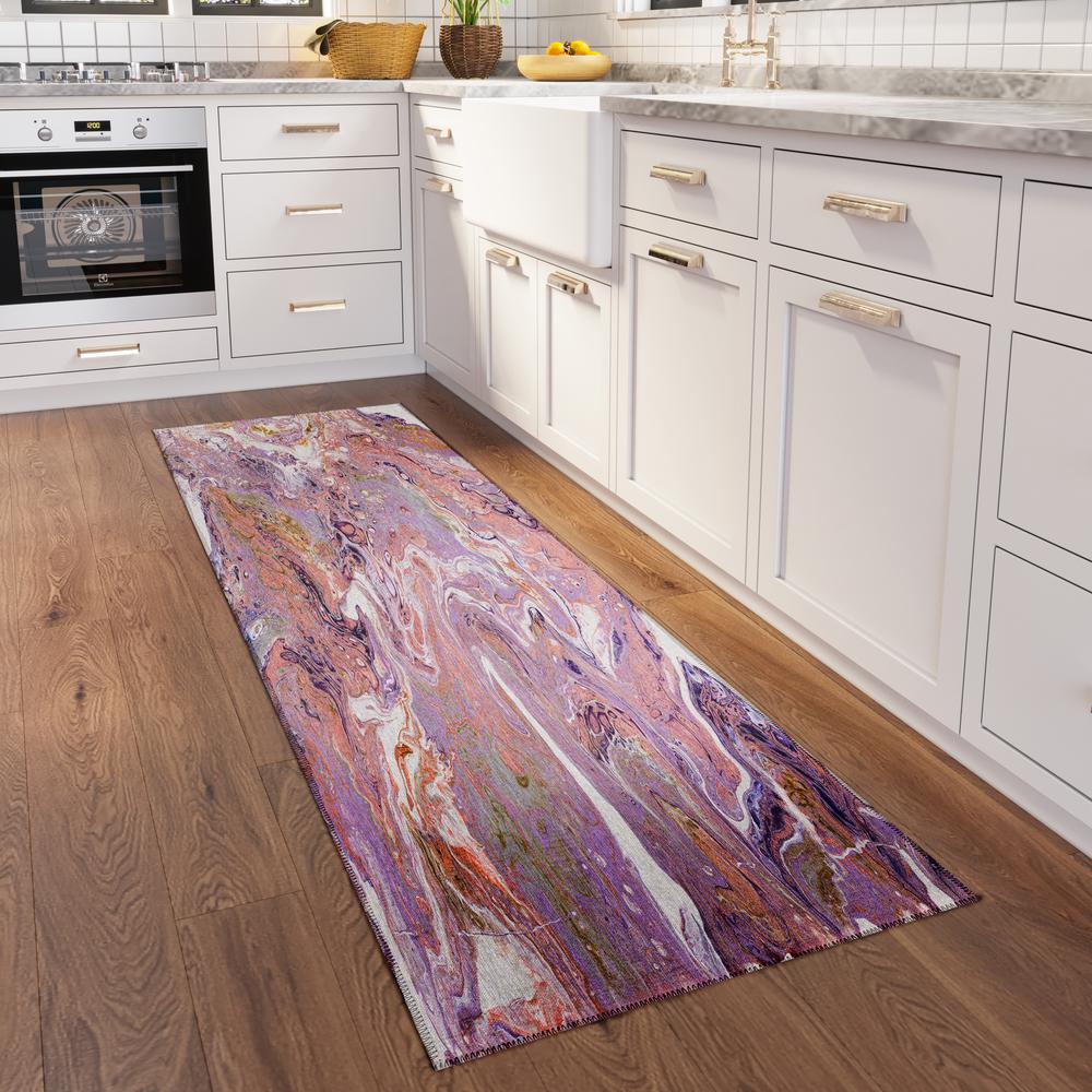 Karina Taffy Modern Abstract 2'3" x 7'6" Runner Rug Taffy AKC36