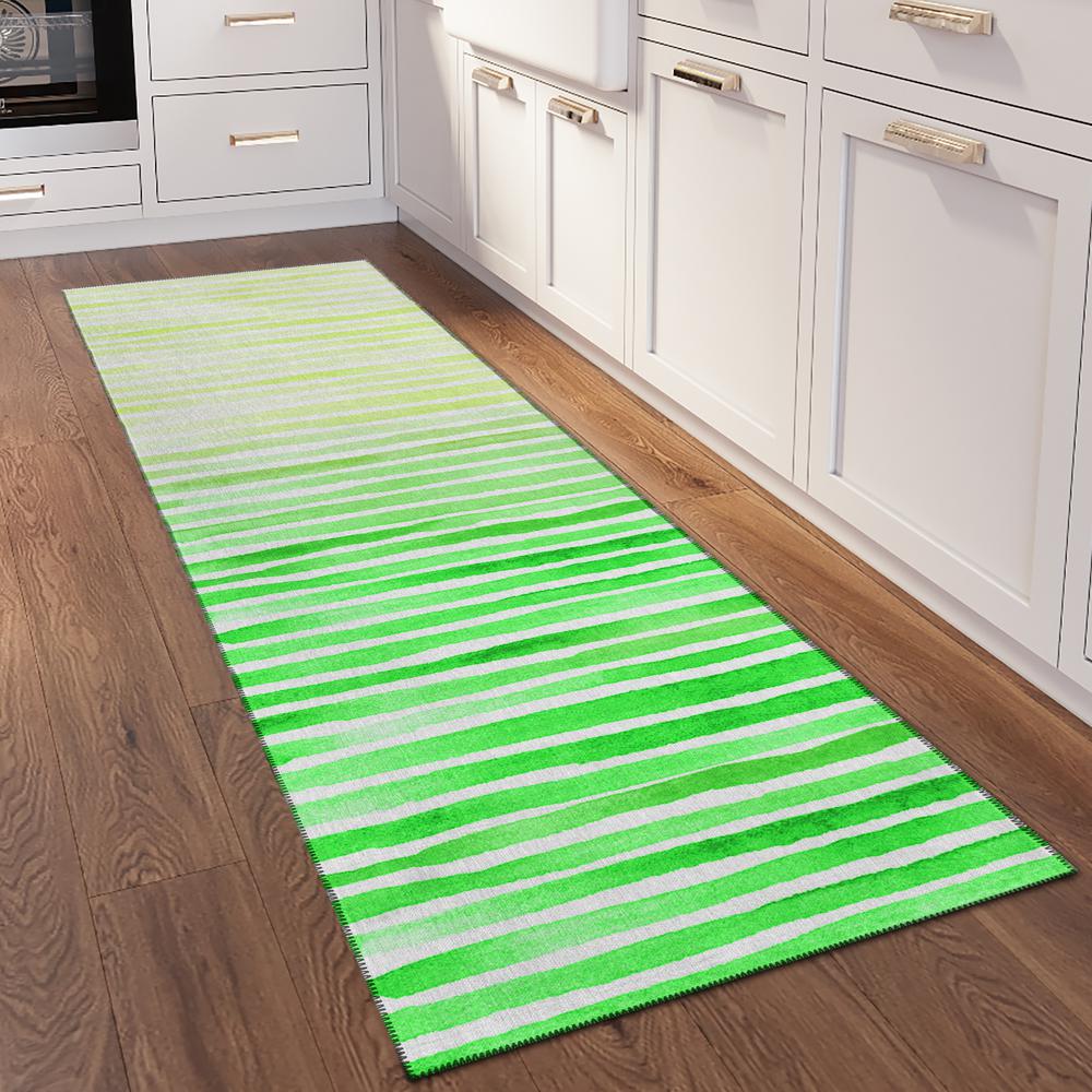 Indoor/Outdoor Surfside ASR38 Green Washable 2'3" x 7'6" Runner Rug