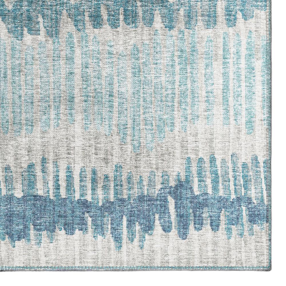 Rylee Blue Transitional Striped 1'8" x 2'6" Accent Rug Blue ARY34