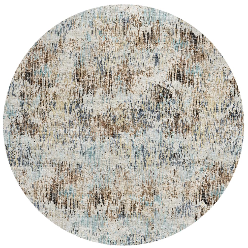 Indoor/Outdoor Accord AAC31 Moody Washable 8' x 8' Round Rug