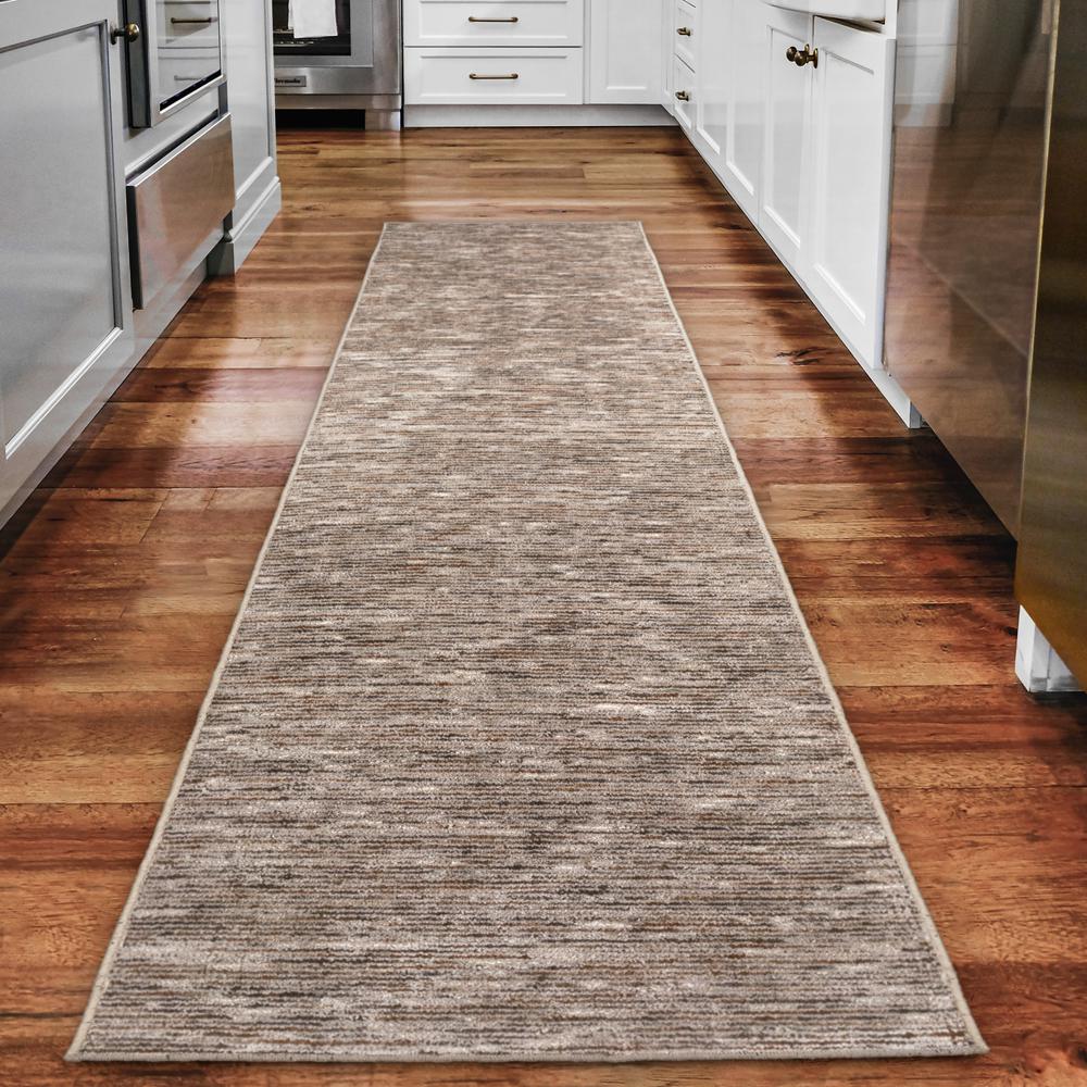 Addison Villager Active Solid Brown 2’3" x 7’6" Runner Rug
