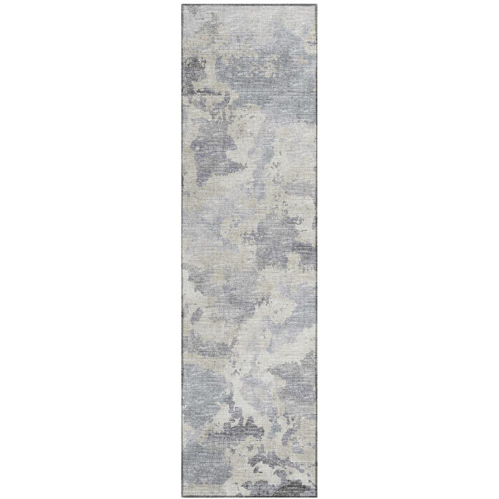 Indoor/Outdoor Accord AAC32 Gray Washable 2'3" x 7'6" Runner Rug