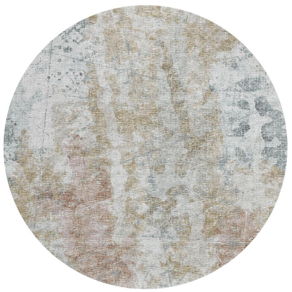 Indoor/Outdoor Accord AAC33 Multi Washable 8' x 8' Round Rug