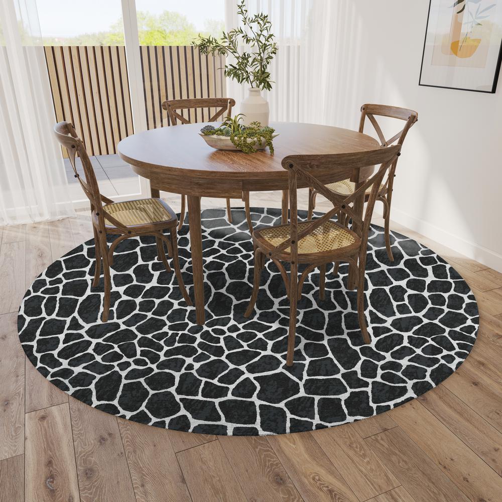 Safari Shadow Animal Animal Print 8' x 8' Area Rug Shadow ASF34