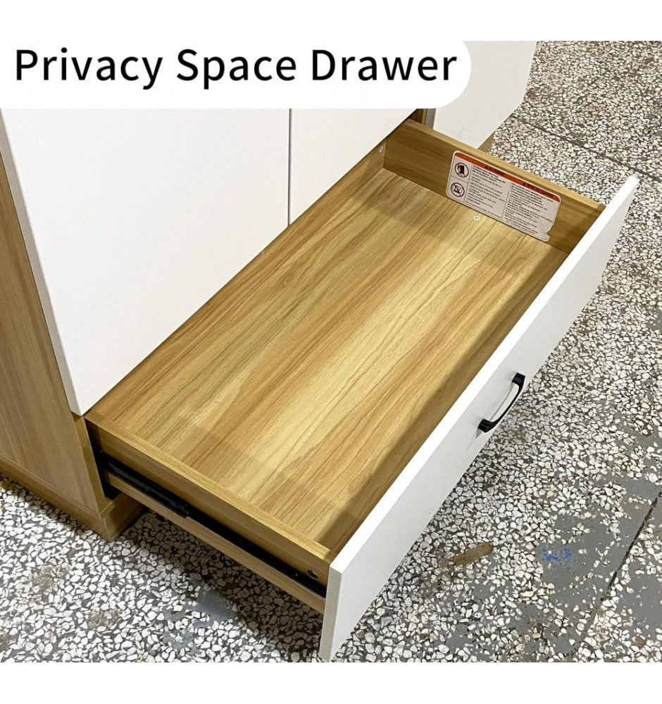 69 High Closet Drawers for Clothes Cabinet Closet Wardrobe for Bedroom, Bedroom Armoire Wardrobe Closet with Mirror, Wood Armoire Wardrobe Closet with 3 Door Wooden Wardrobe Closet White