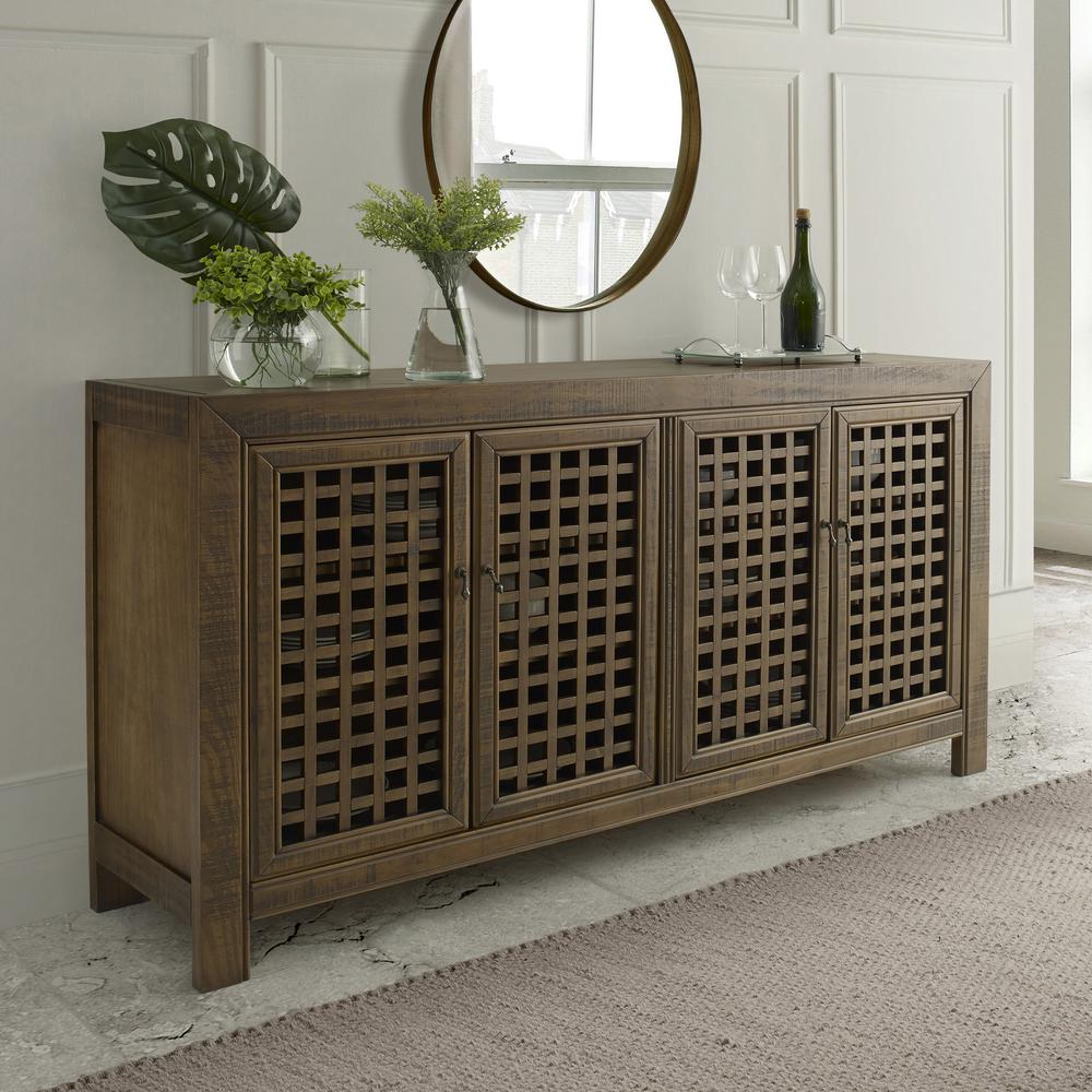 Rio 4 Door Accent Cabinet Mocha