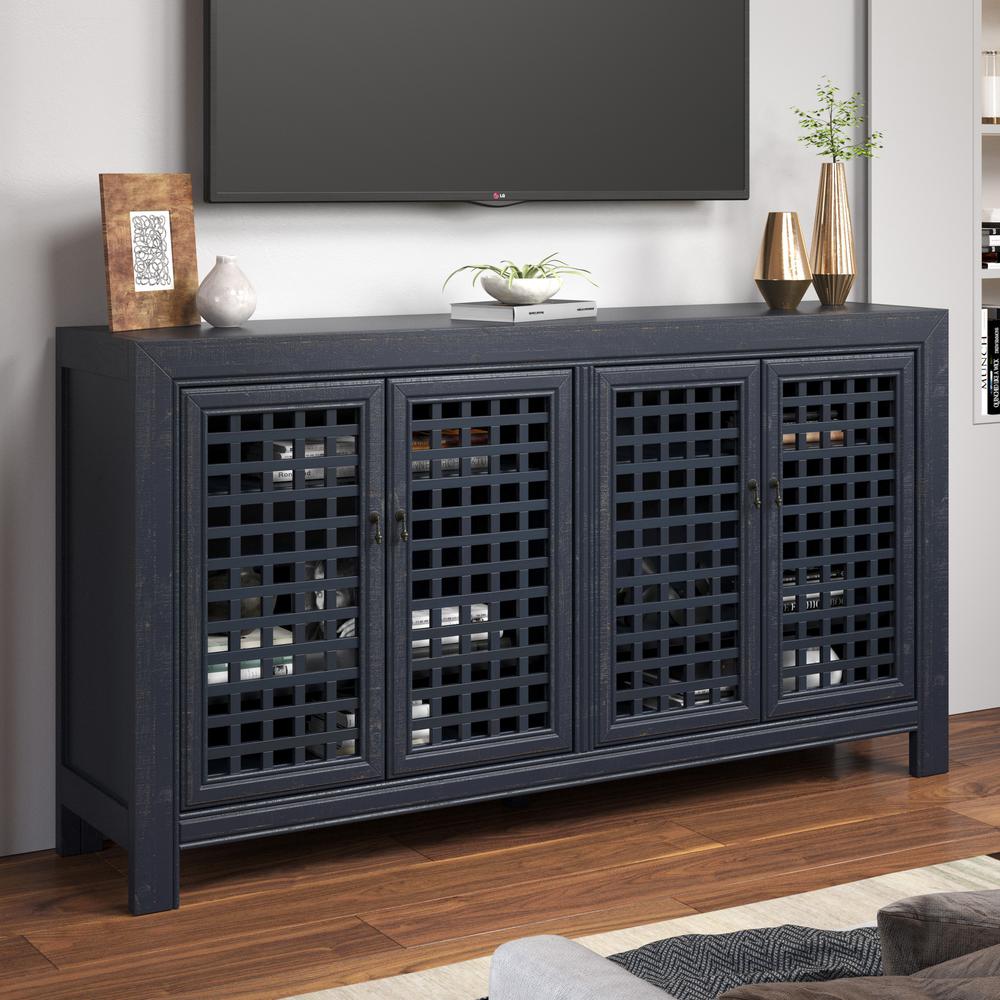 Rio 4 Door Accent Cabinet Navy