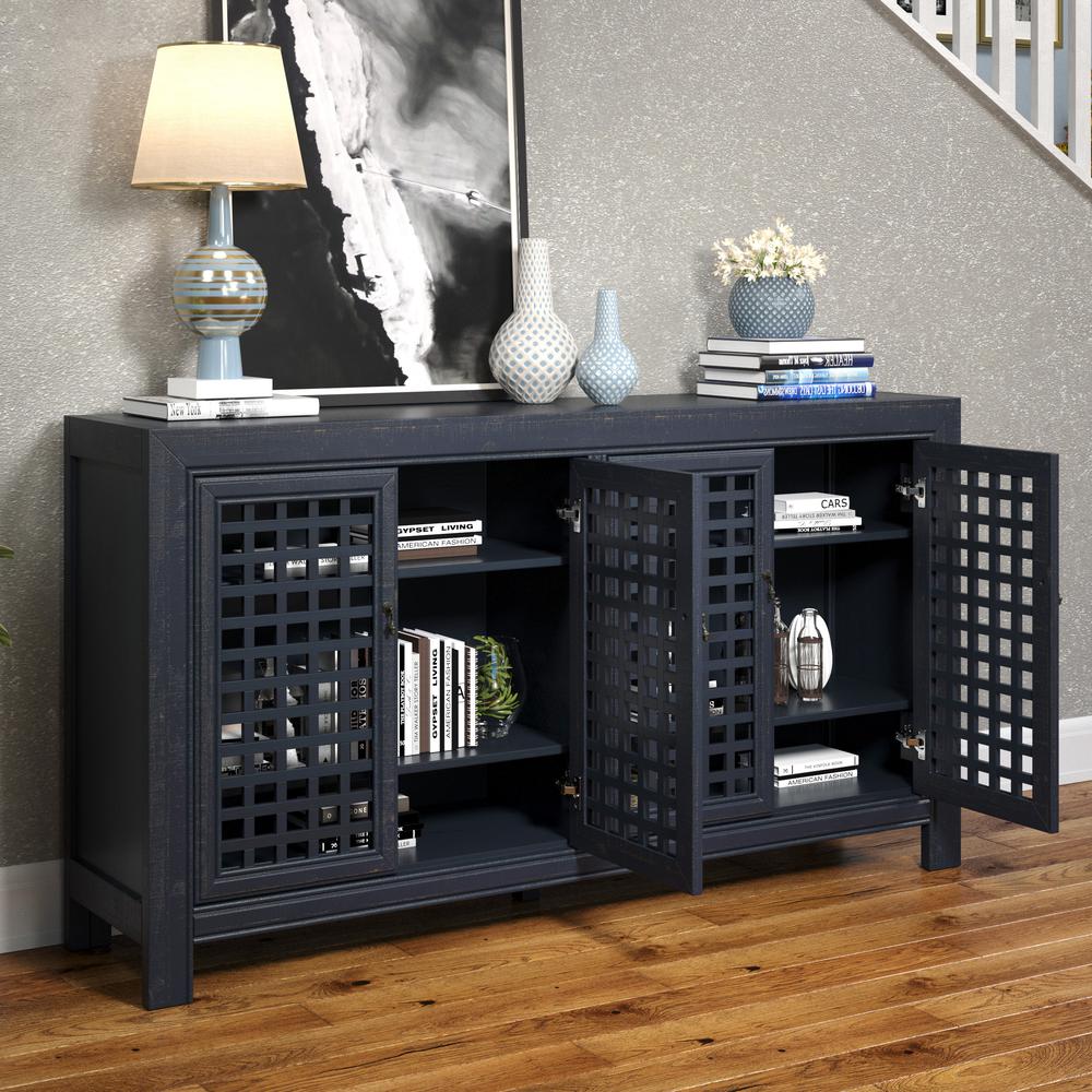Rio 4 Door Accent Cabinet Navy