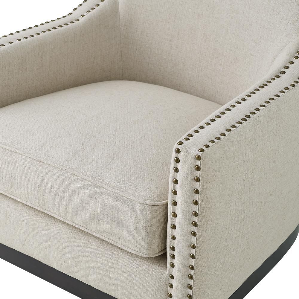Roswell Linen Accent Chair - Beige