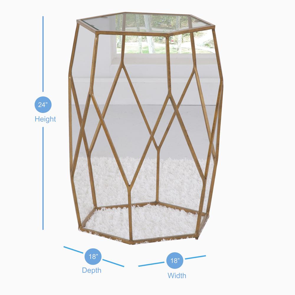 Roxy Hexagonal Chairside End Table