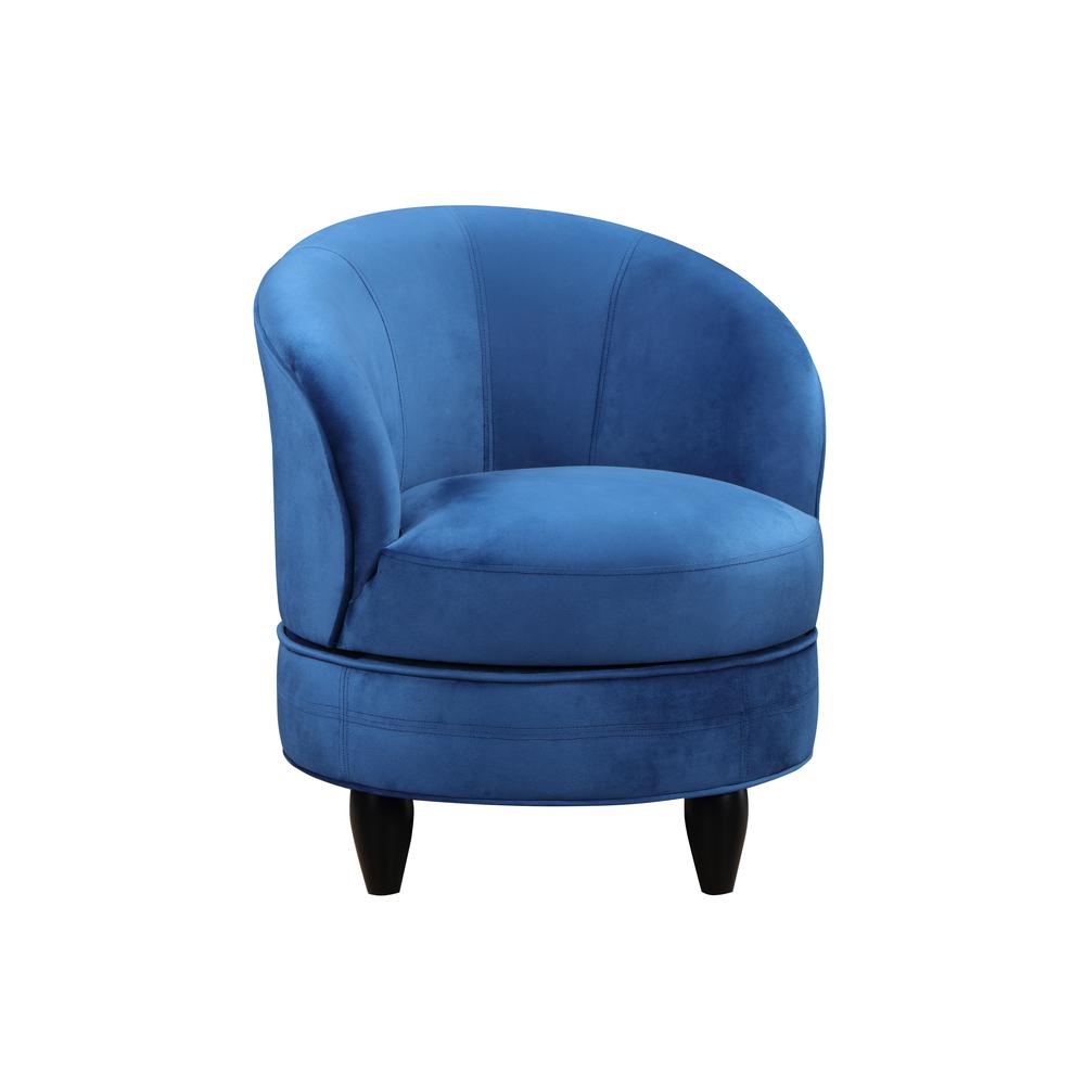 Sophia Swivel Accent Chair Blue Velvet
