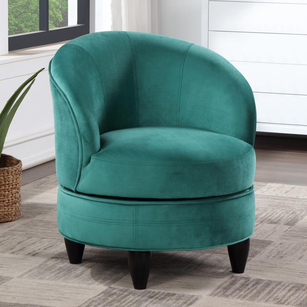 Sophia Swivel Accent Chair Green Velvet