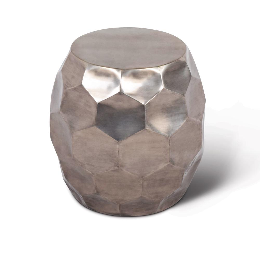Stomp Round End Table - Nickel