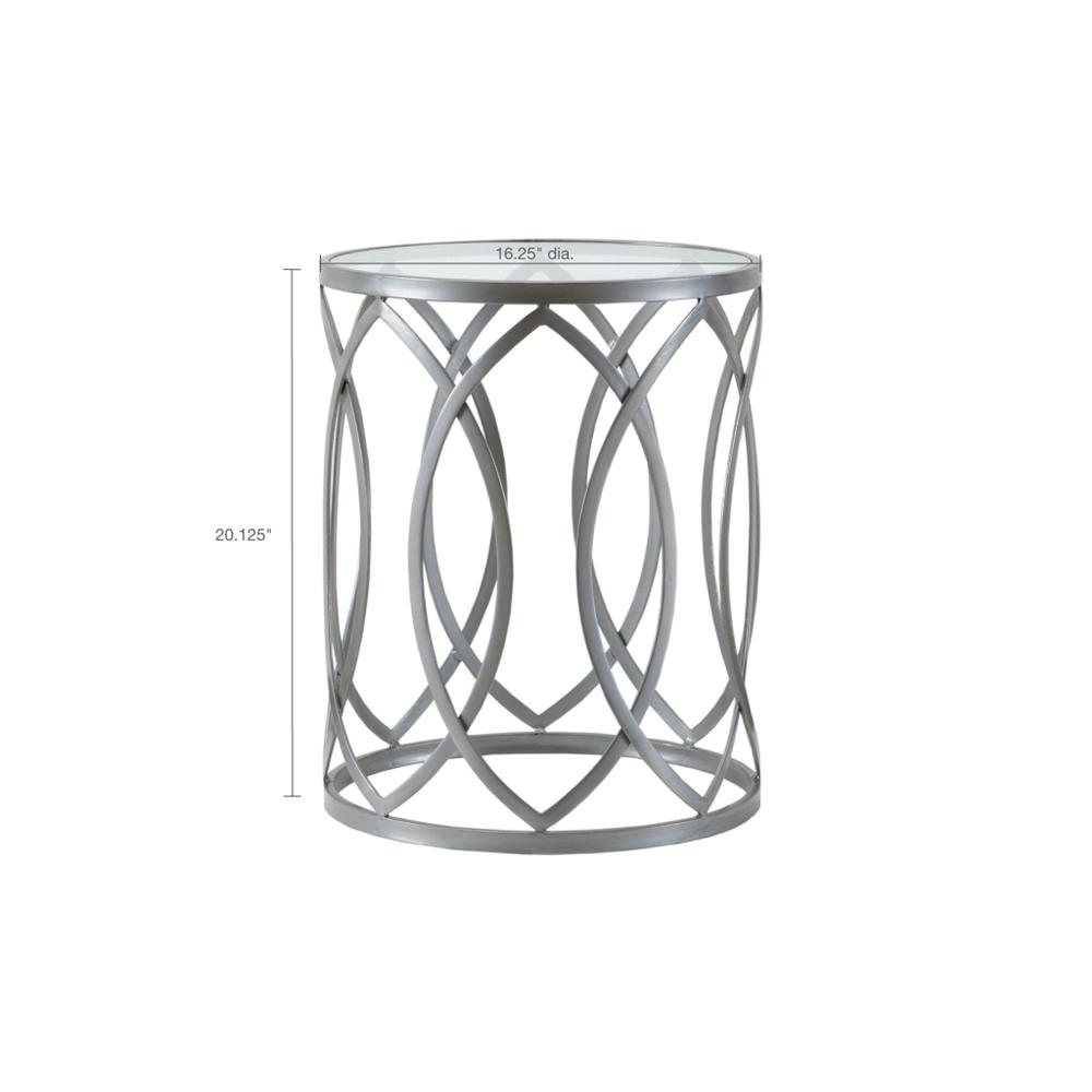 Metal Eyelet Accent Table