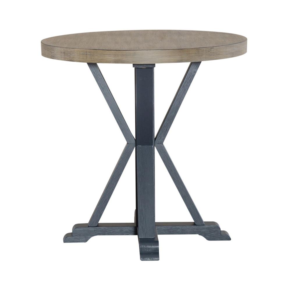 Round End Table- Navy