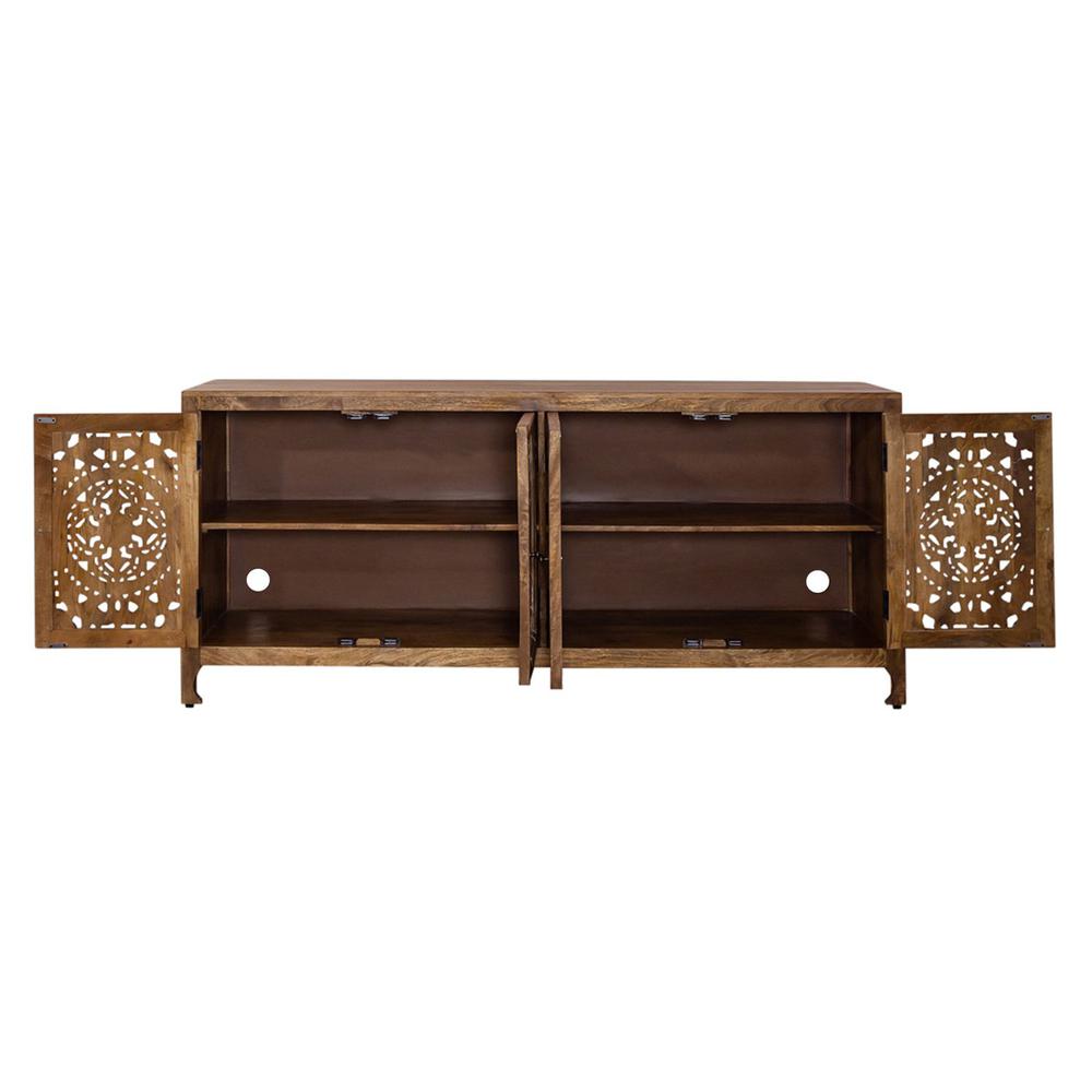 74 Inch 4 Door Accent TV Stand